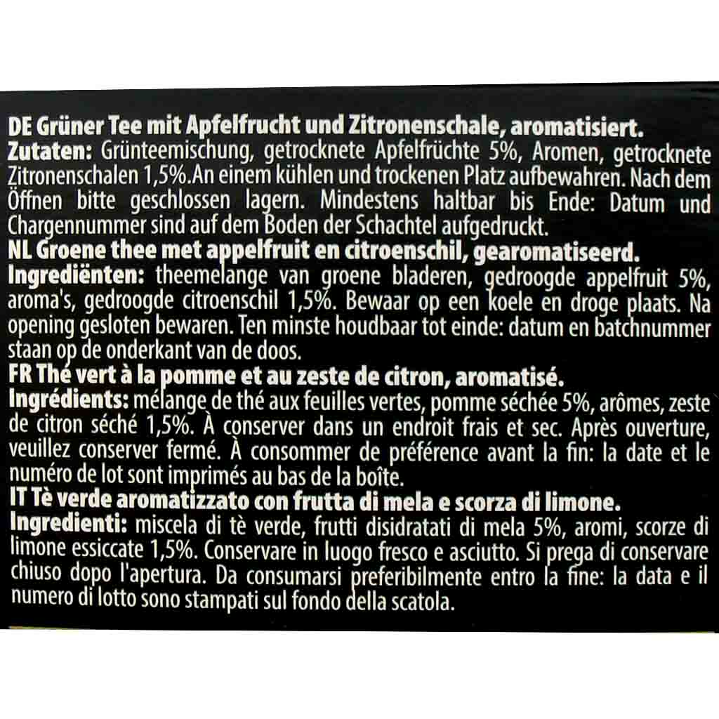Bardollini Premium Tee lose Grüner Tee & Apfel-Zitrone 60g MHD:30.11.25