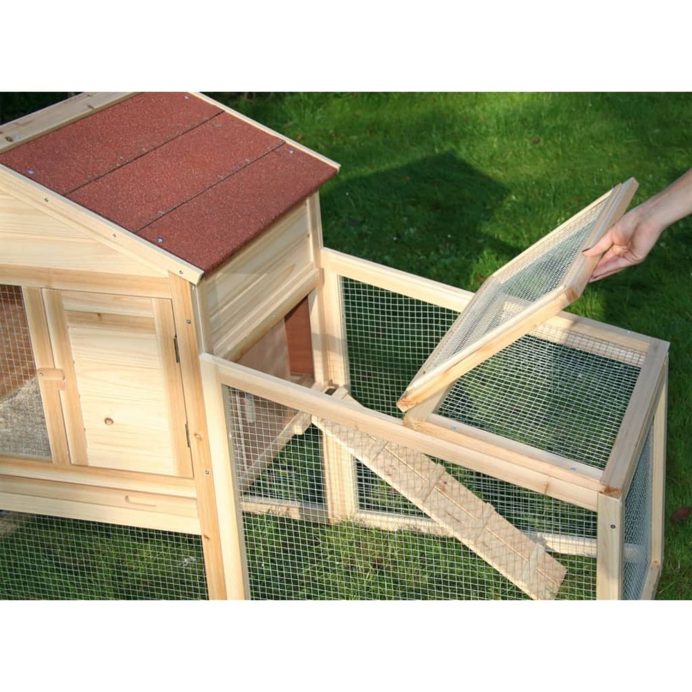 Maison pour rongeurs freetime 140x65x100 cm bois vernissé
