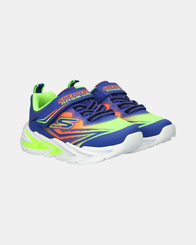 Skechers S Lighs Flex-Glow Ultra Klittenbandschoenen  - blauw