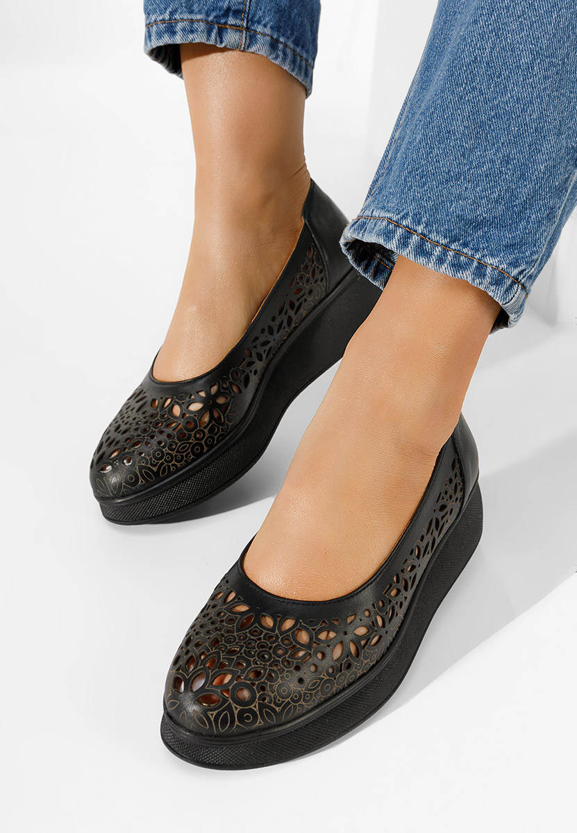 Chaussures casual à plateforme noirs Ulna