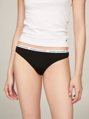 Conjunto de 3 tangas com cós estampado