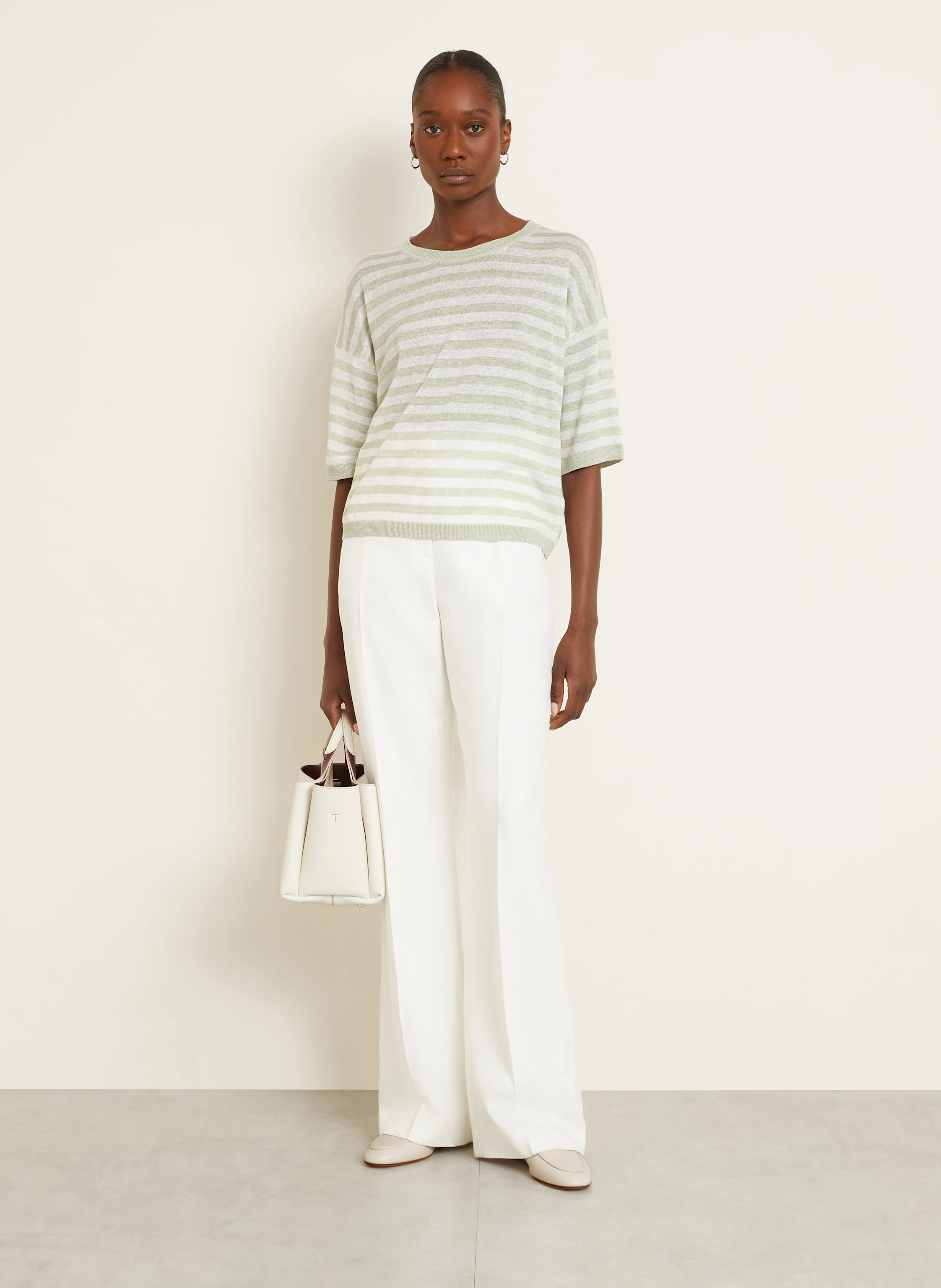 IRIS von ARNIM Strickshirt VENERA mit Leinen