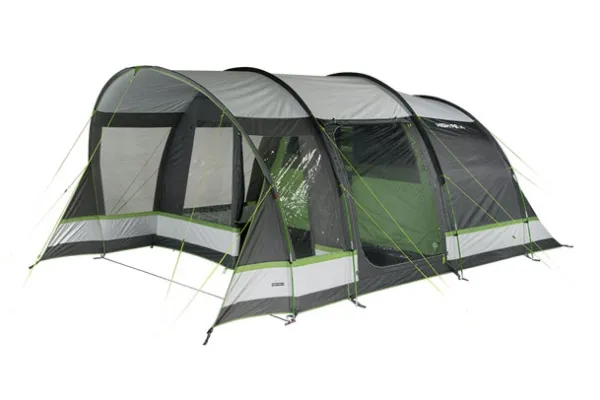 High Peak Garda 5.0, Camping, Tunneltelt, 5 person(er), Grøn, Lys grå