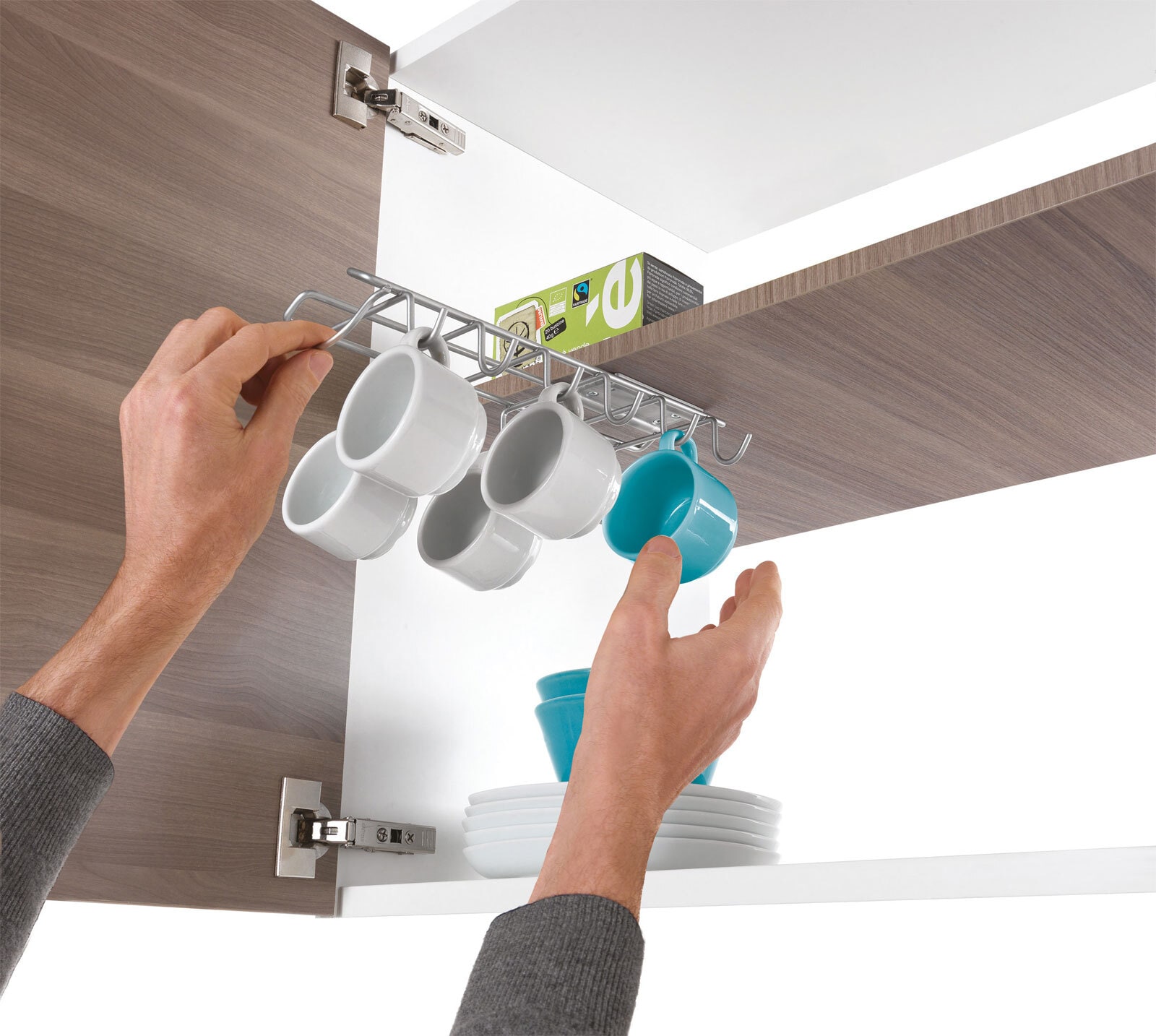 metaltex Multihalterung SLIDE-Hooks 13x5x28 cm silberfarbig Polytherm®