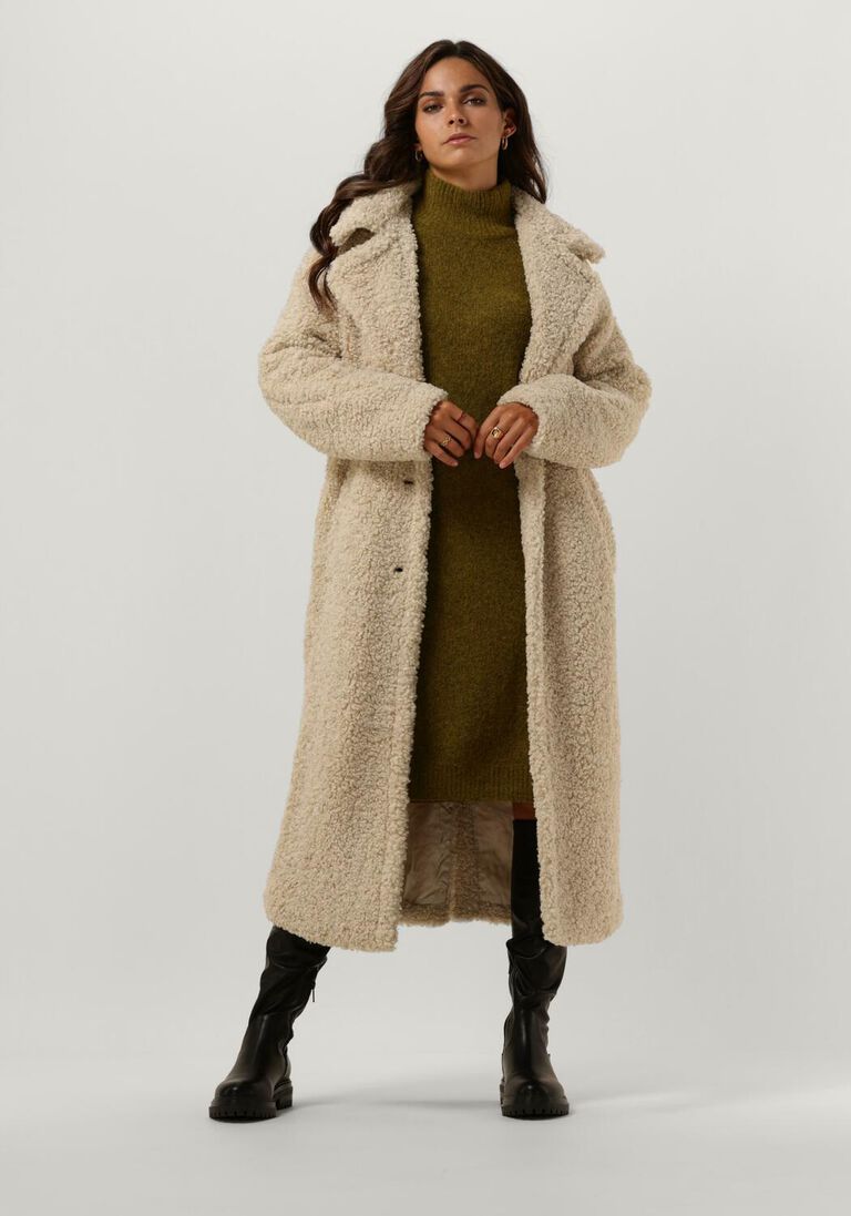 NOTRE-V beige notre-v teddy jas teddy coat long