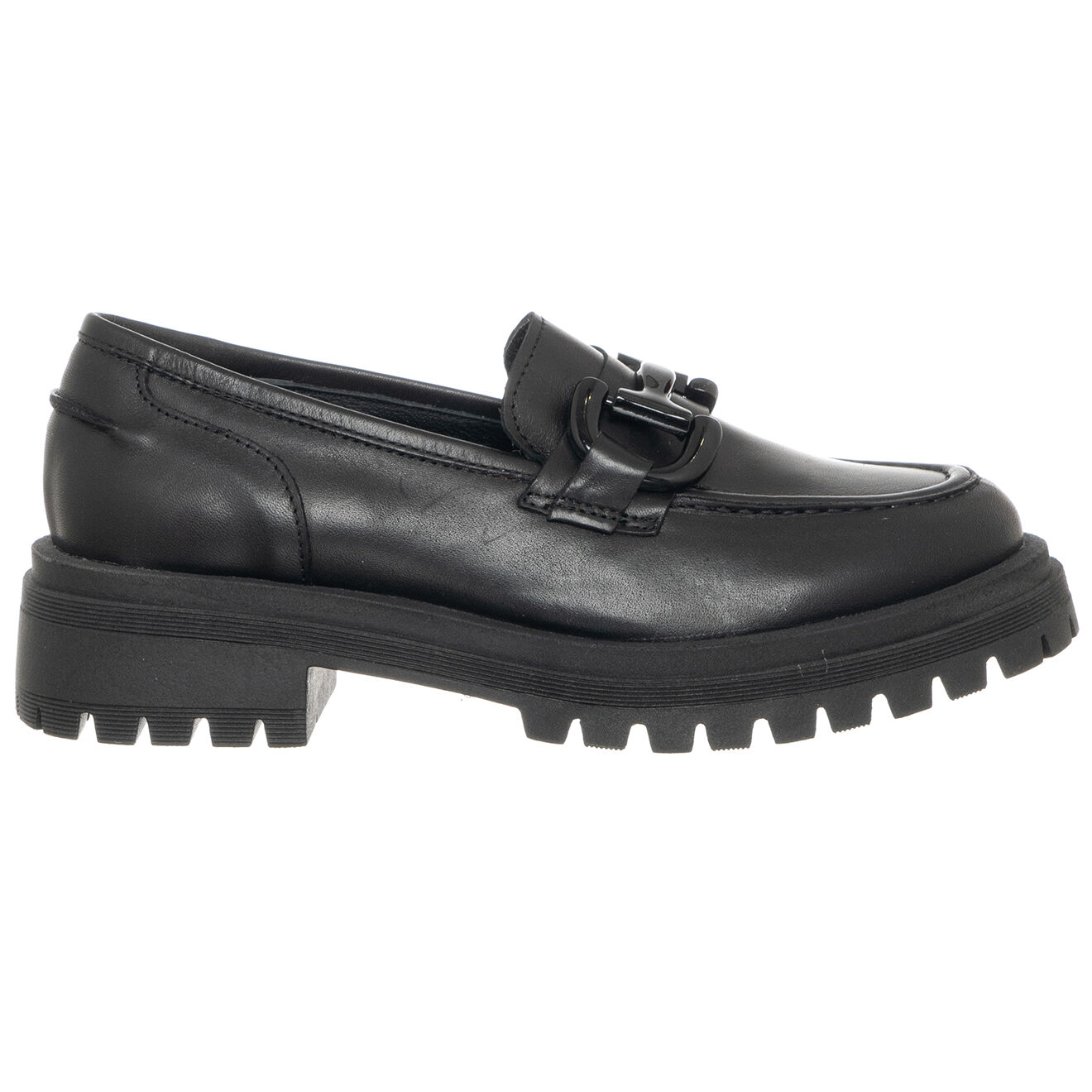 Loretta Pettinari Mocassins en Cuir Isea noirs - Talon 4.5 cm