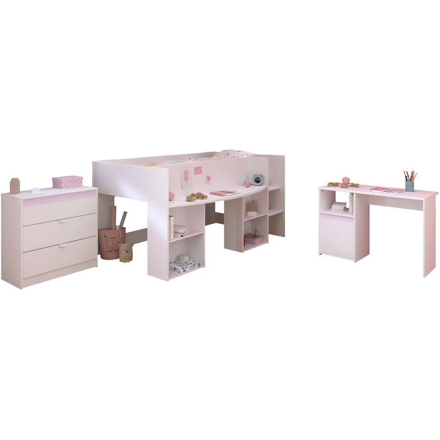 Parisot Kinderzimmer Set 3tlg Pirouette 15  Weiß Weiß