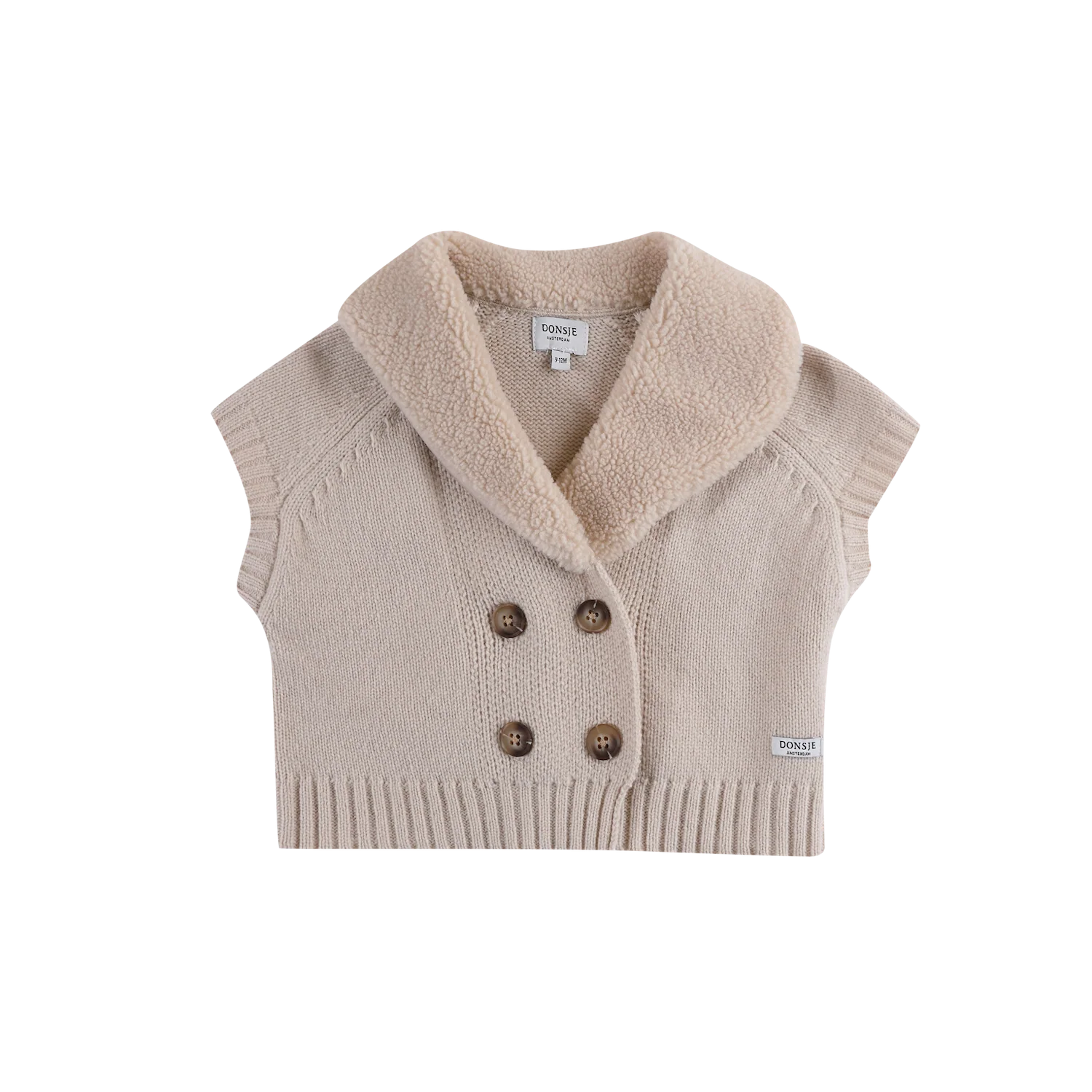 Nannie Merino Wool Waistcoat | Soft Sand
