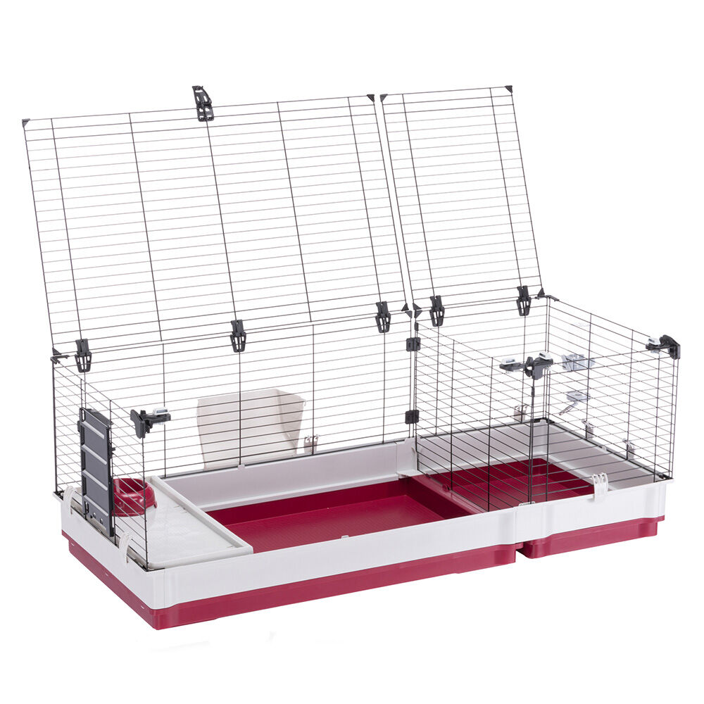 Ferplast Krolik 140 plus - Konijnenkooi - Rood - 50x60x60 cm