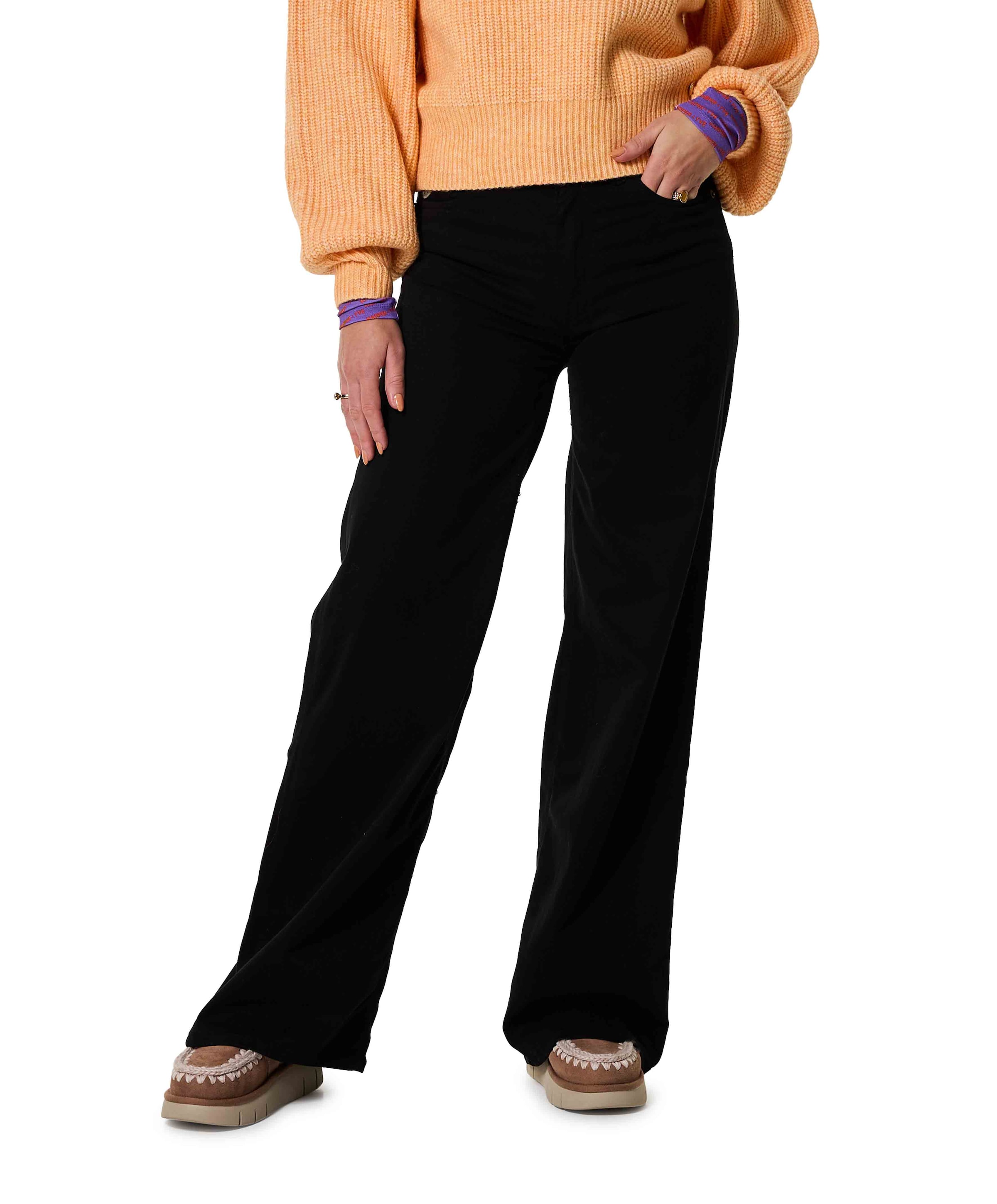 LOIS Palazzo 5043 Lea soft colour dames jeans zwart