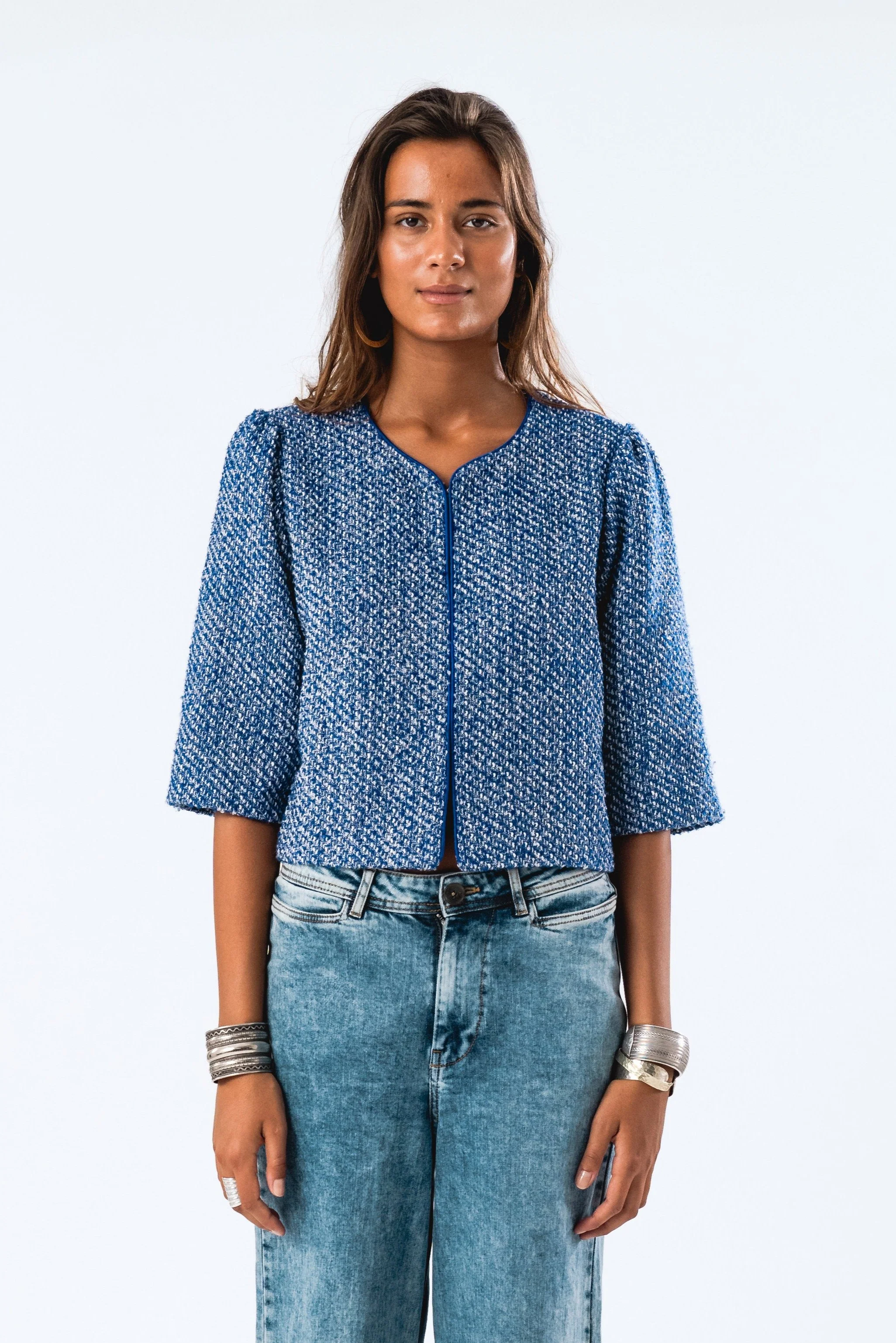 Lollys Laundry  Trinell kort jakke - Dark Navy