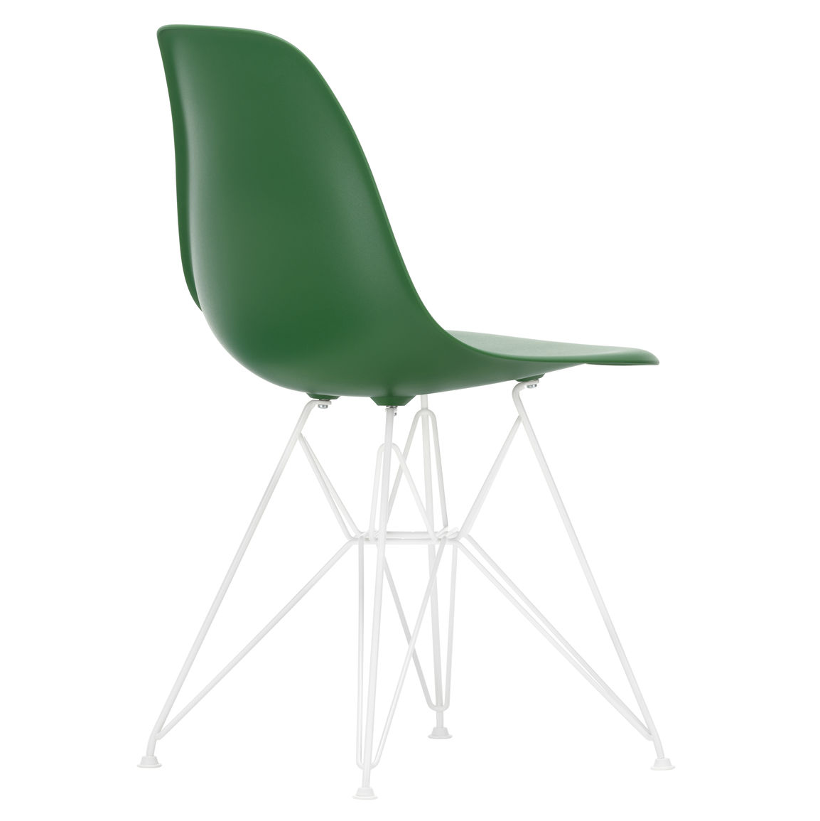 Eetkamerstoel DSR RE wit onderstel emerald