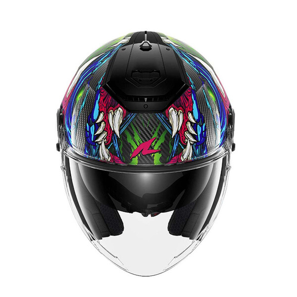 Shark - Casque RS Jet Shaytan Carbone / Vert / Rose / Bleu / Blanc / Brillant