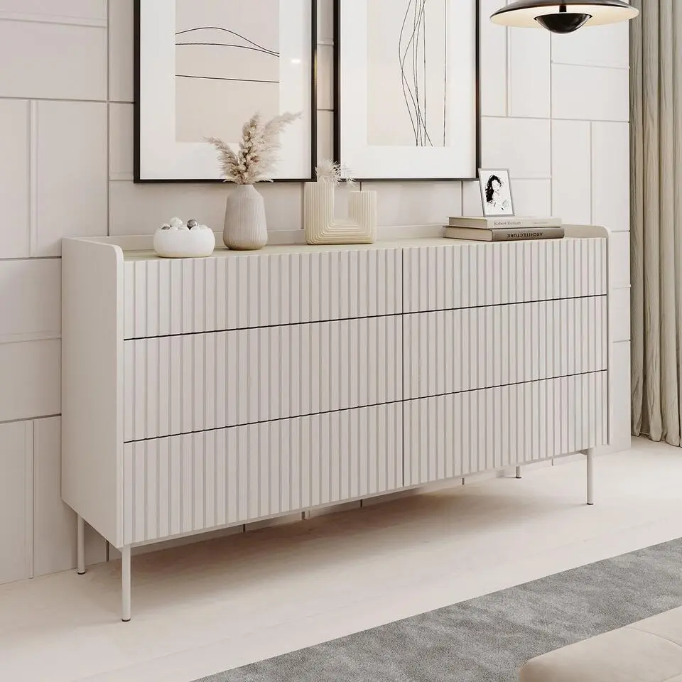 Meubella - Ladekast Livako - Beige - 153 cm