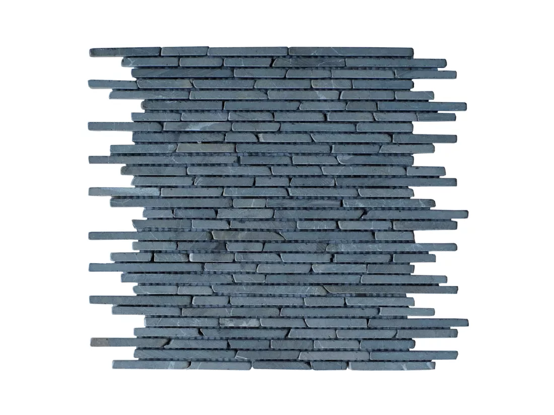Mosaïque sol et mur en marbre gris anthracite - pack de 1m² (dalles de 35x30 cm) - MOYALI