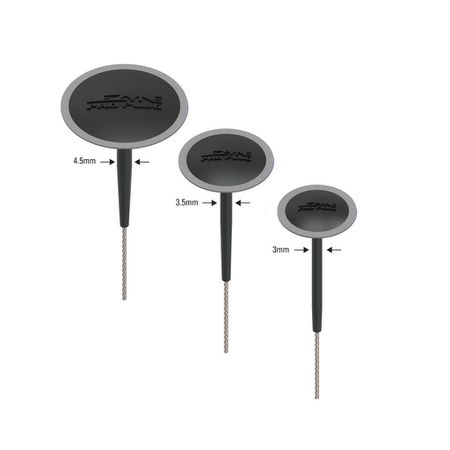 Tubeless Pro Plugs  3, 3.5, 4.5mm, Schleifpads, tuben