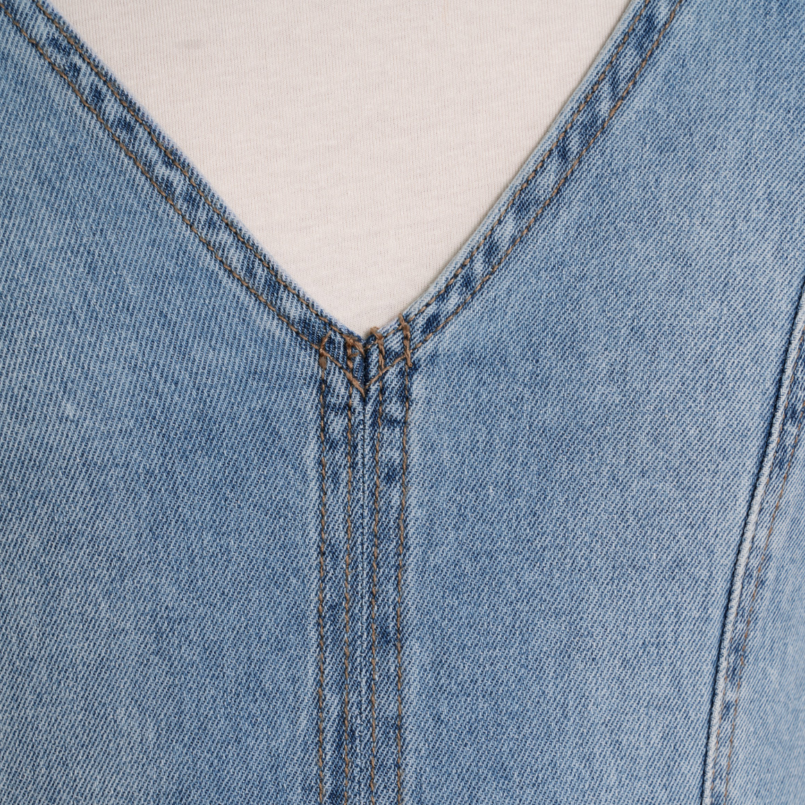 Jonas Nielsen Damen Jeanskleid mit Reißverschluss hellblau