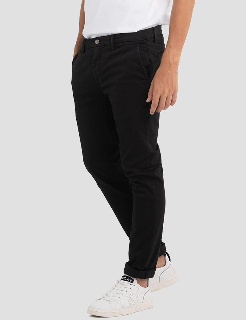 REPLAY CHINO HOMME ZEUMAR HYPERFLEX NOIR
