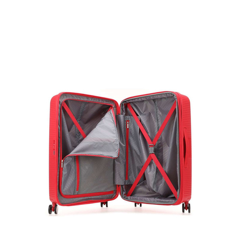 Valise rigide Soundbox Extensible 67 cm Coral red
