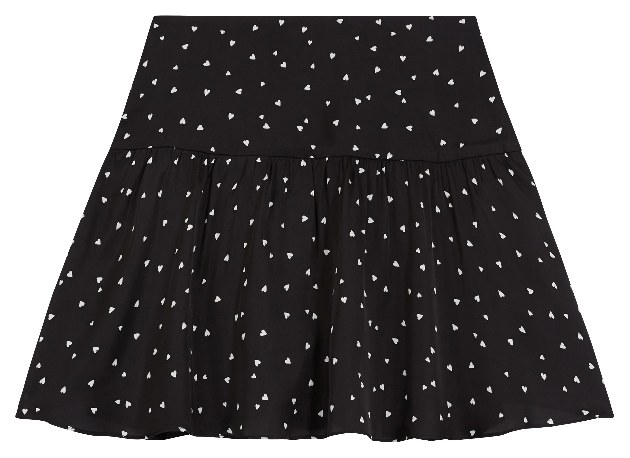 Jupe courte en viscose imprimée | Noir