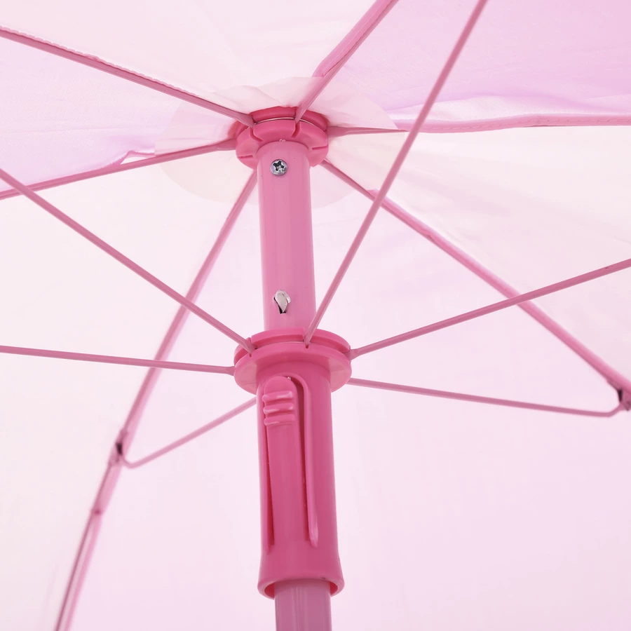 Outsunny Kindersitzgruppe mit Tisch und Sonnenschirm rosa
