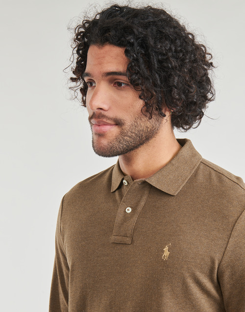 Polo Ralph Lauren - POLO AJUSTE DROIT EN COTON BASIC MESH Marrón / China / Cedar / Heather