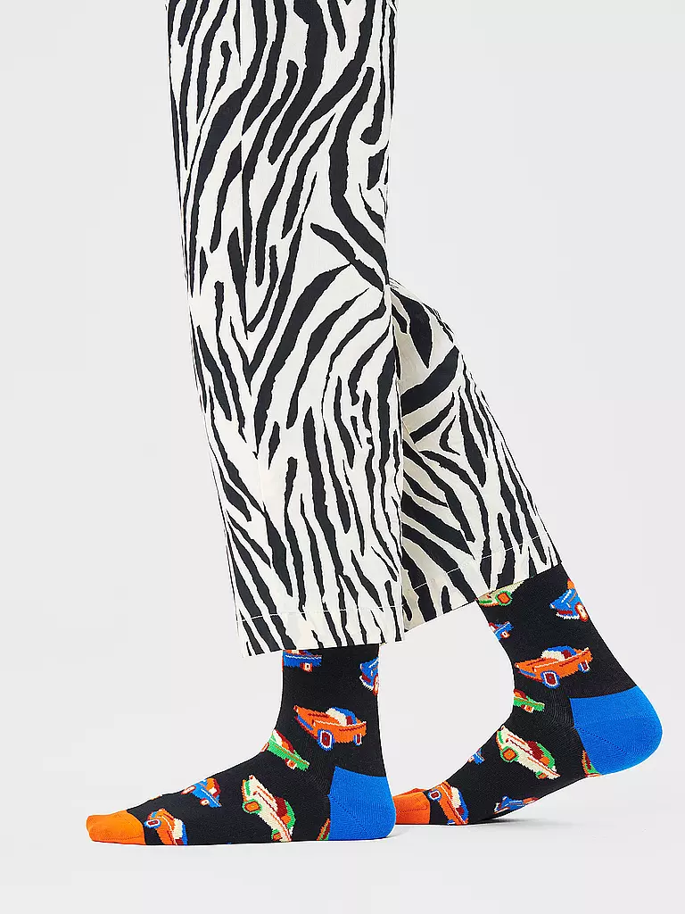 HAPPY SOCKS Damen Socken CAR 36-40 black multi schwarz