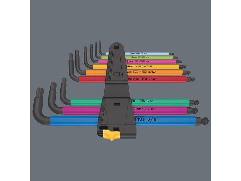 Wera Winkelschlüssel-Set 950/9 Hex-Plus Multicolour Imperia Winkelschlüsselsatz, Multicolour, zöllig