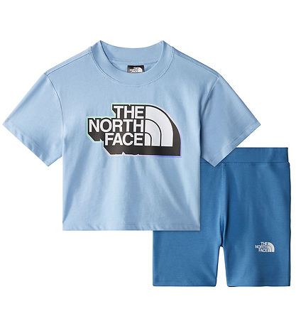 The North Face Shorts Set - T-Shirt/Radlershorts - Steel Blue/In