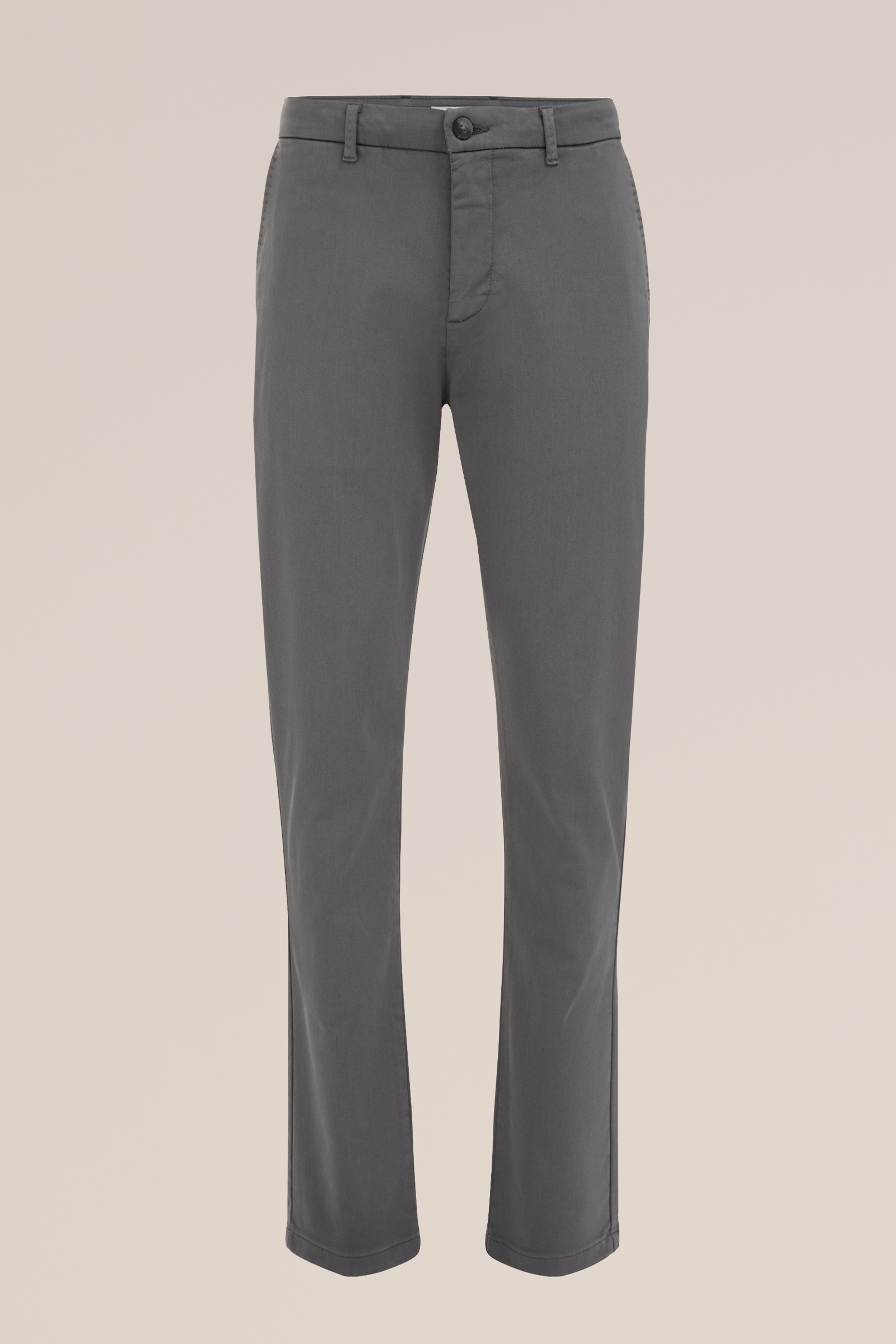 slim fit chino van jog kwaliteit Fundamentals Donkergrijs gemeleerd