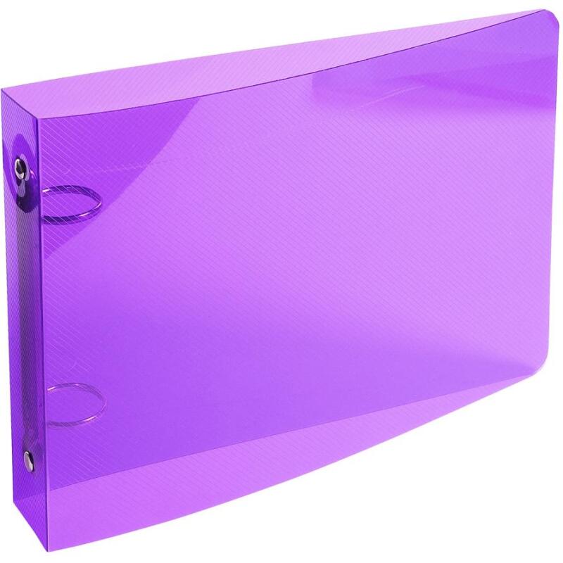 Classeur pour fiches bristol 125x200 2 anneaux 25mm polypropylène Crystal colours