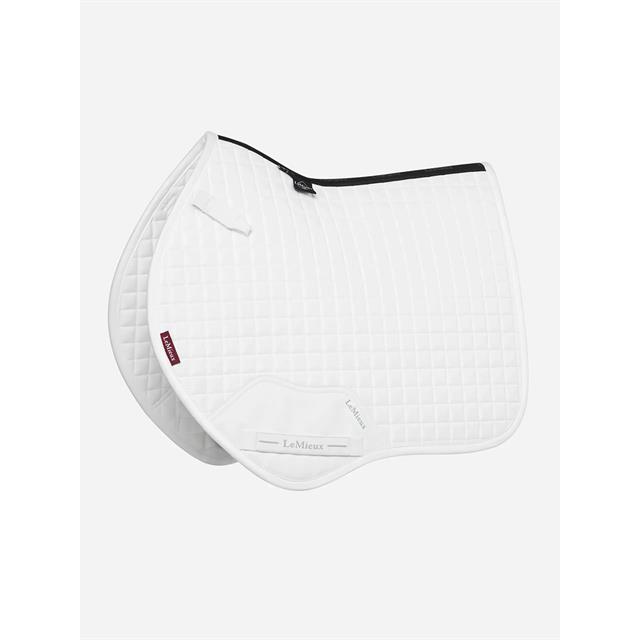 Zadeldek LeMieux Mini Suède Close Contact Square Springen Wit