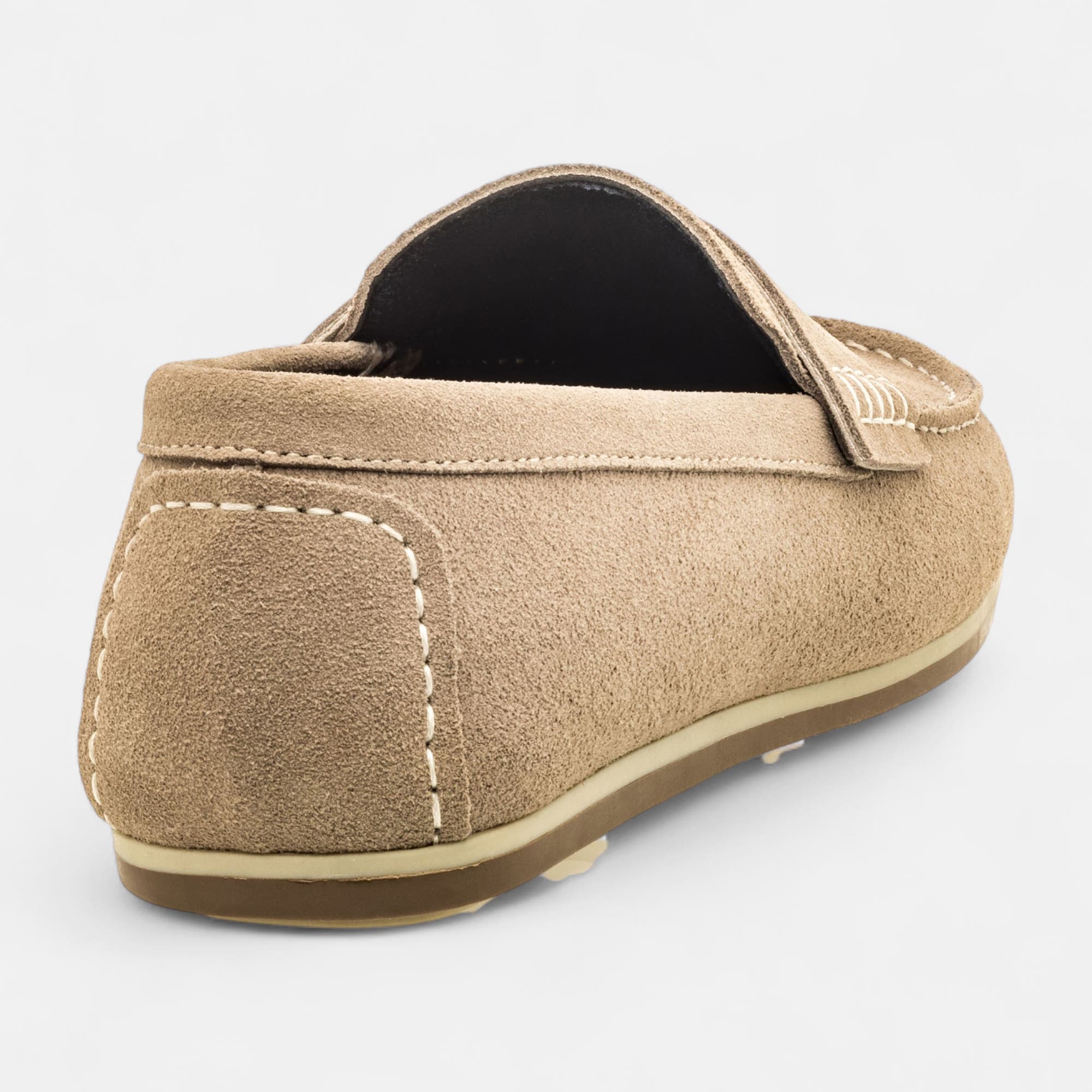 Mocassins Homme en cuir taupe