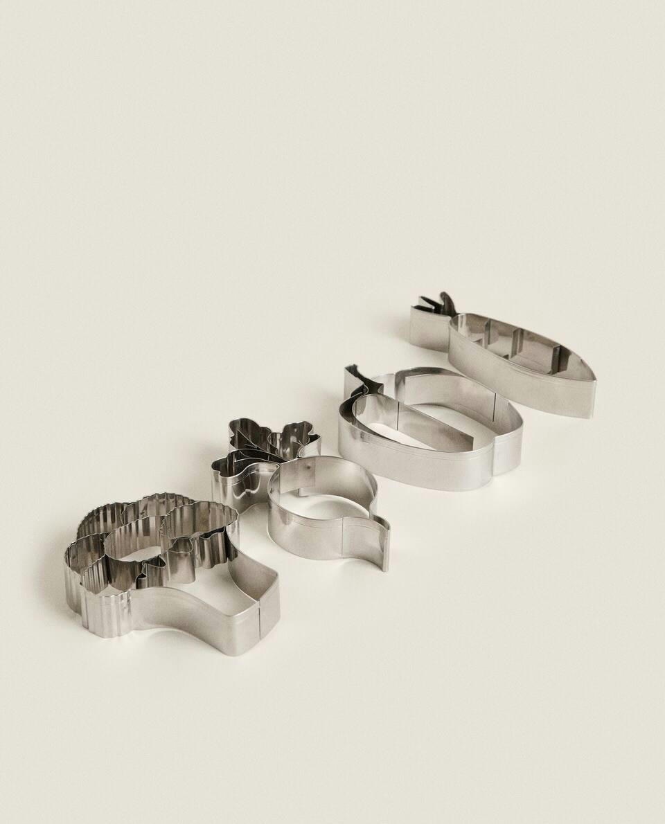Conjunto de moldes de aço em formato de vegetais