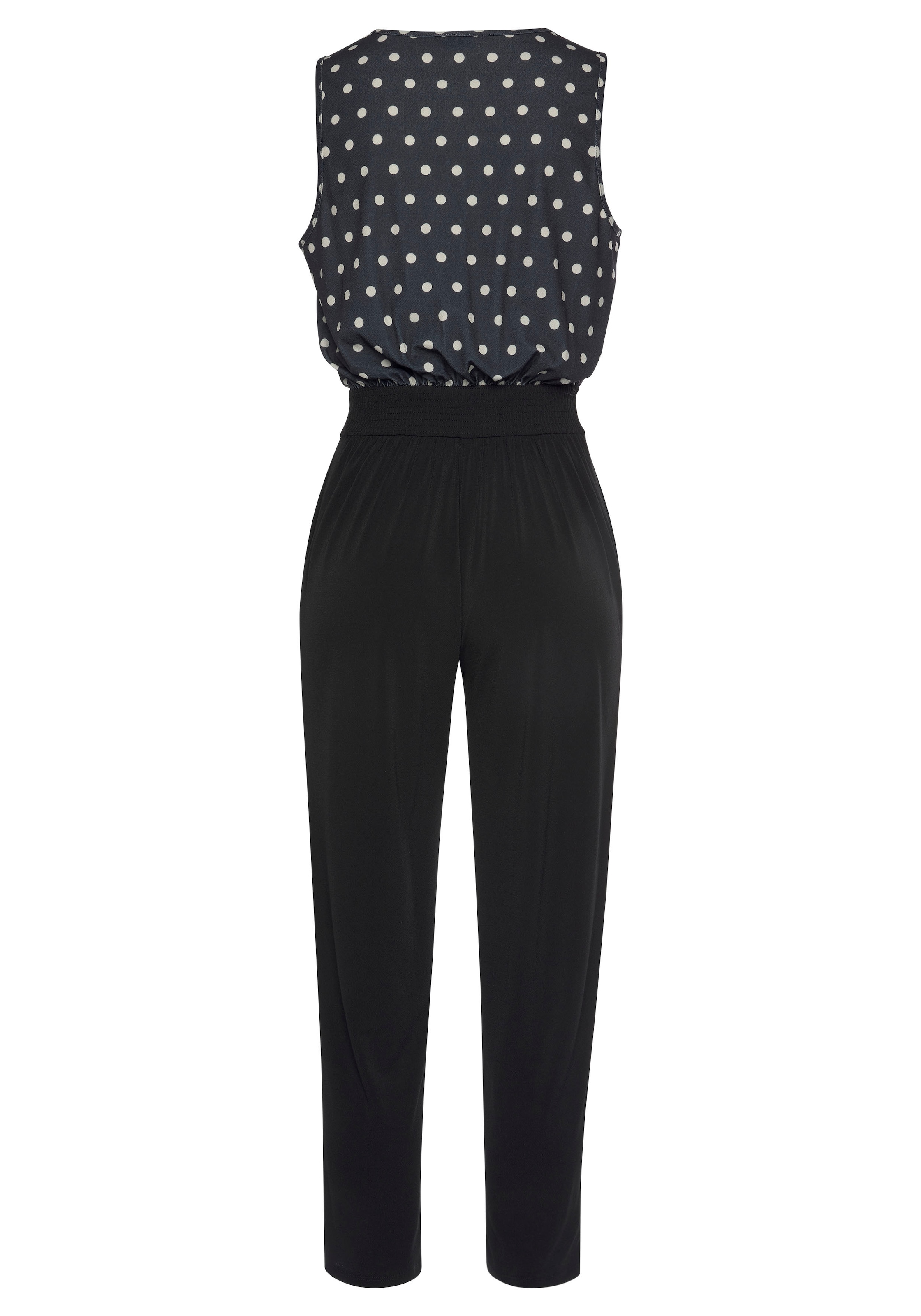 LASCANA Overall , mit bedrucktem Oberteil, eleganter Jumpsuit mit V-Ausschnitt