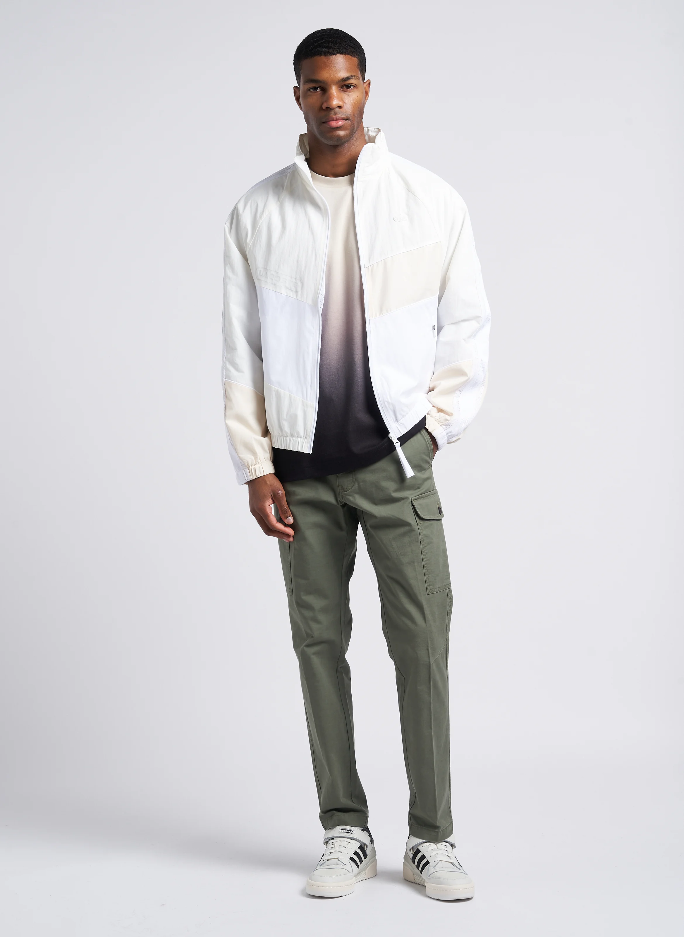 Pantalon slim en coton mélangé | Kaki