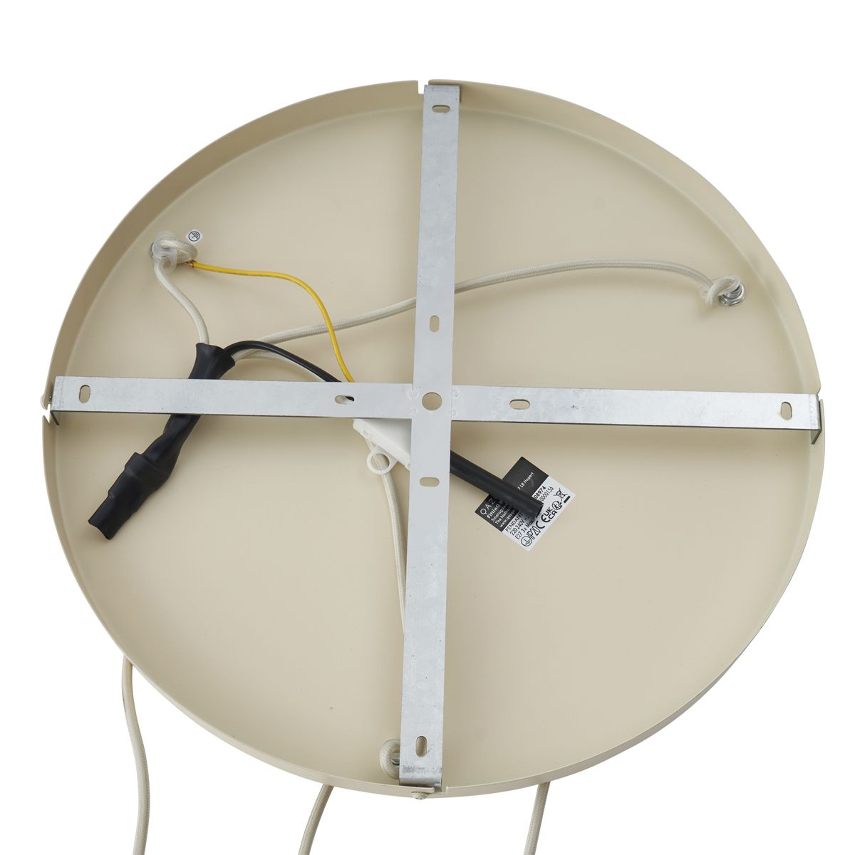 Japandi hanglamp beige met stoffen kap 3-lichts - Bida