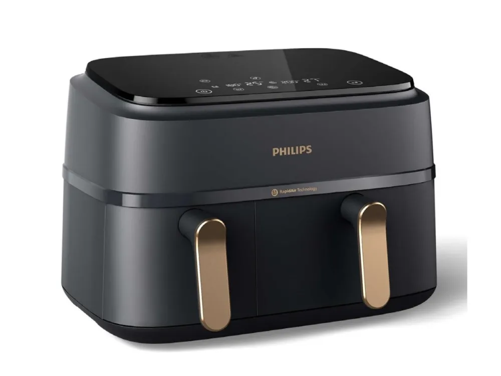 Philips Series 3000 NA352 - Varmluftsrister - 9 liter - 2.75 kW - trækulsgrå/kobber