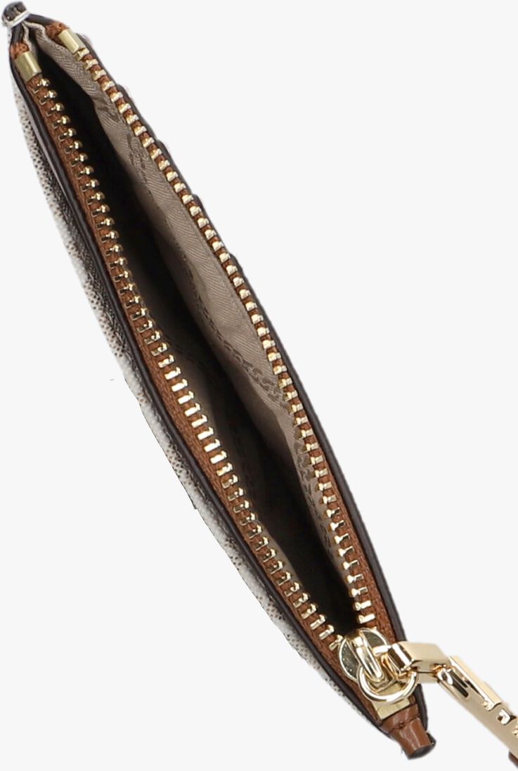 MICHAEL KORS beige michael kors portemonnee sm zip card case