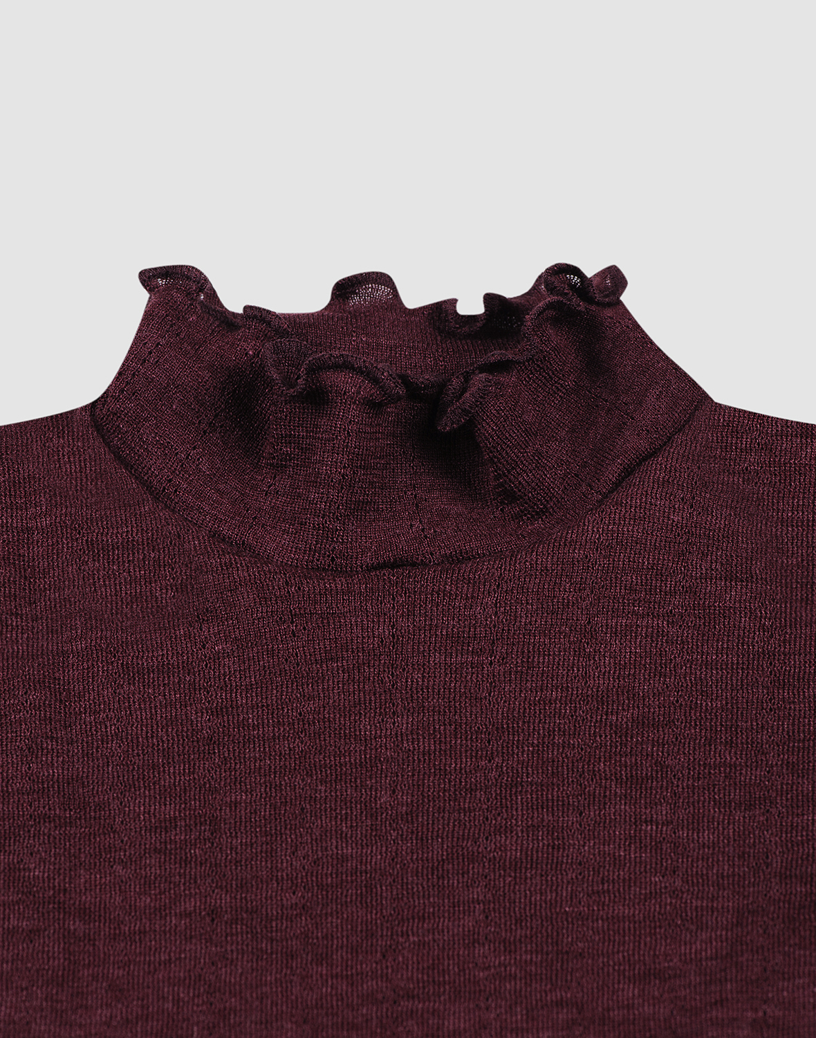 Pointelle shirt met hoge hals van merinowol/zijde voor kinderen