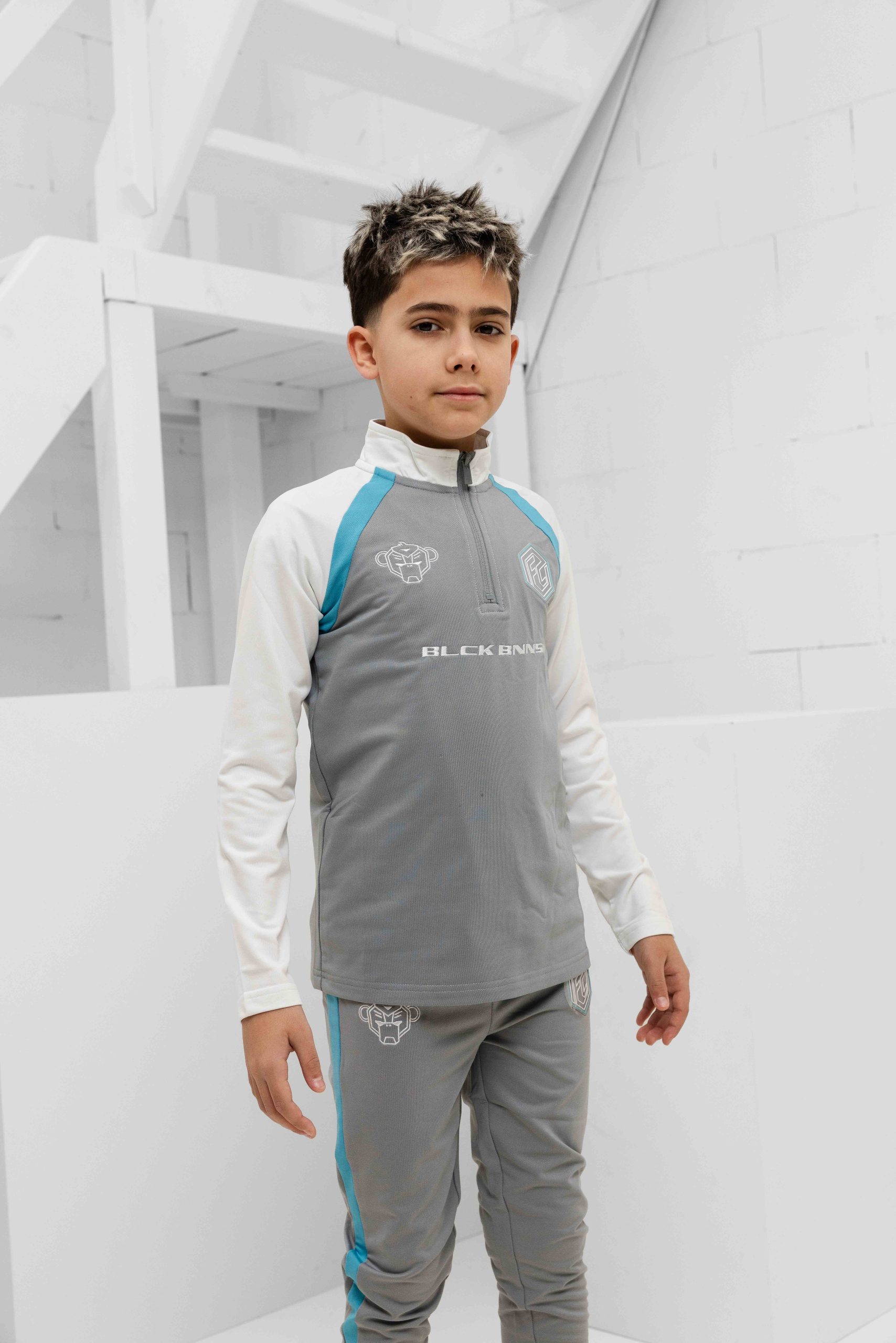 Black Bananas JR. Football Trainingspak Kids Lichtgrijs