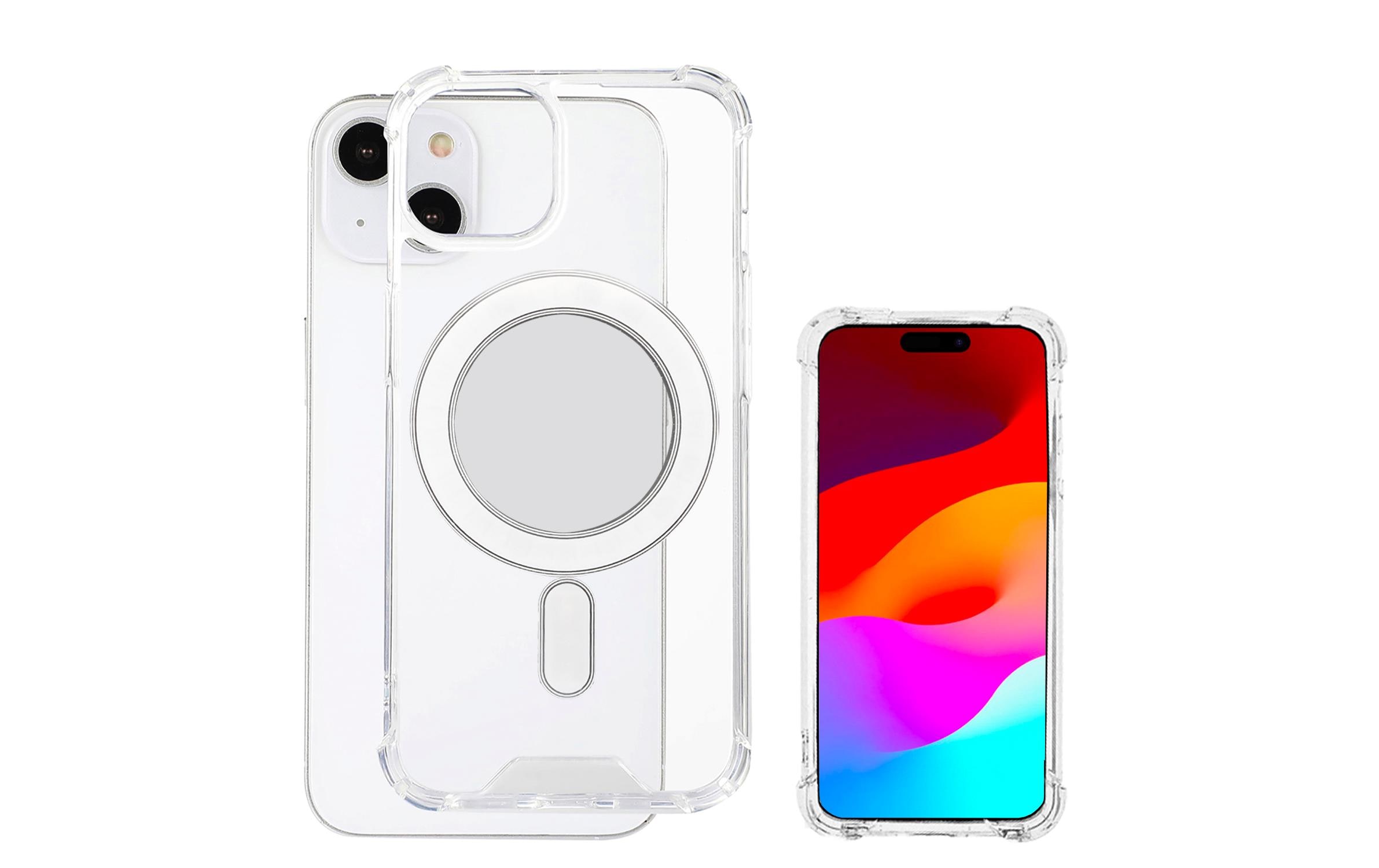 Back Cover Hybrid Case Ibiza UltiMag iPhone 15Schutzhülle mit integrierten Magneten für das Apple iPhone 15