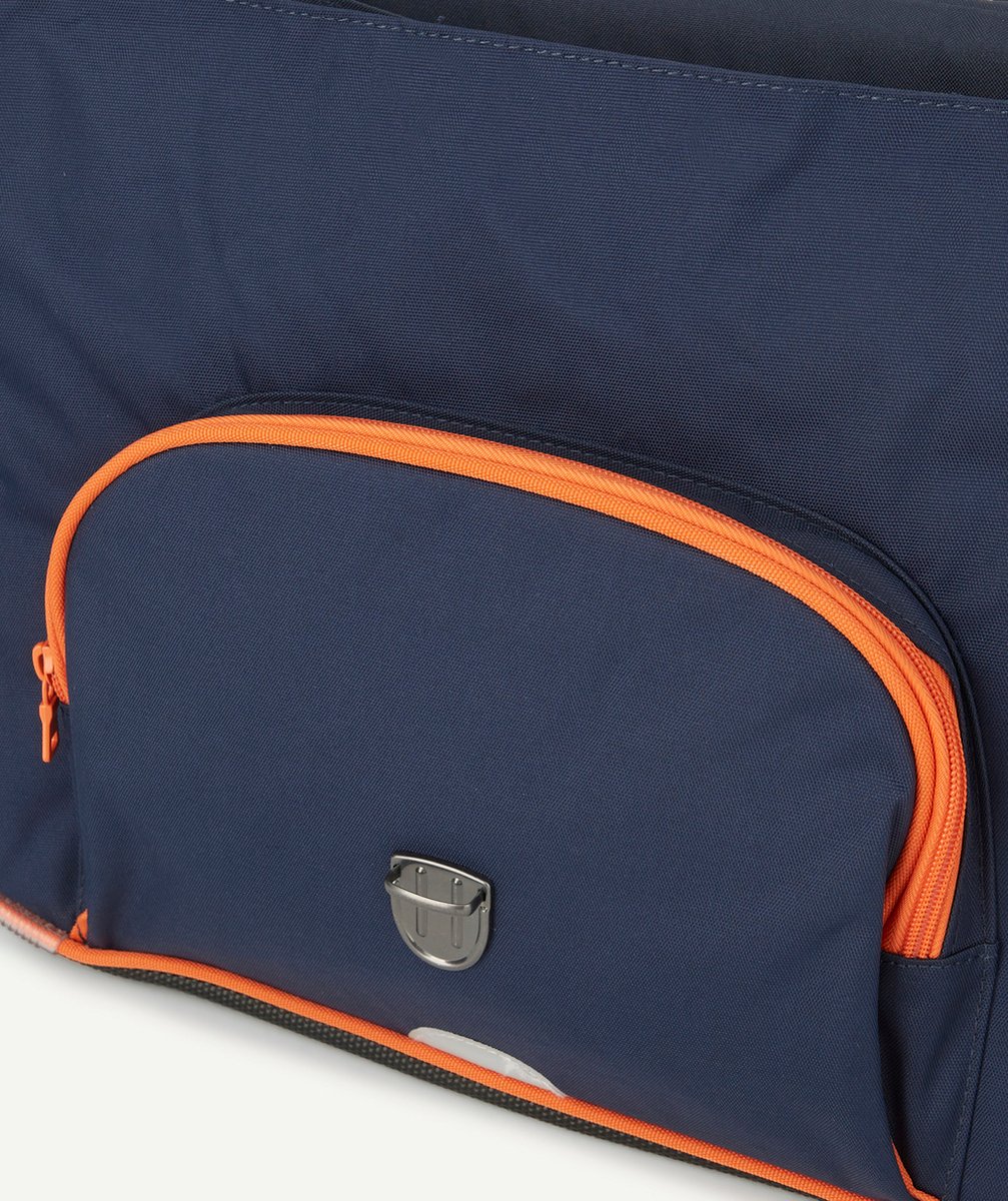 TANN'SLE CARTABLE BLEU MARINE ET ORANGE PLAYER