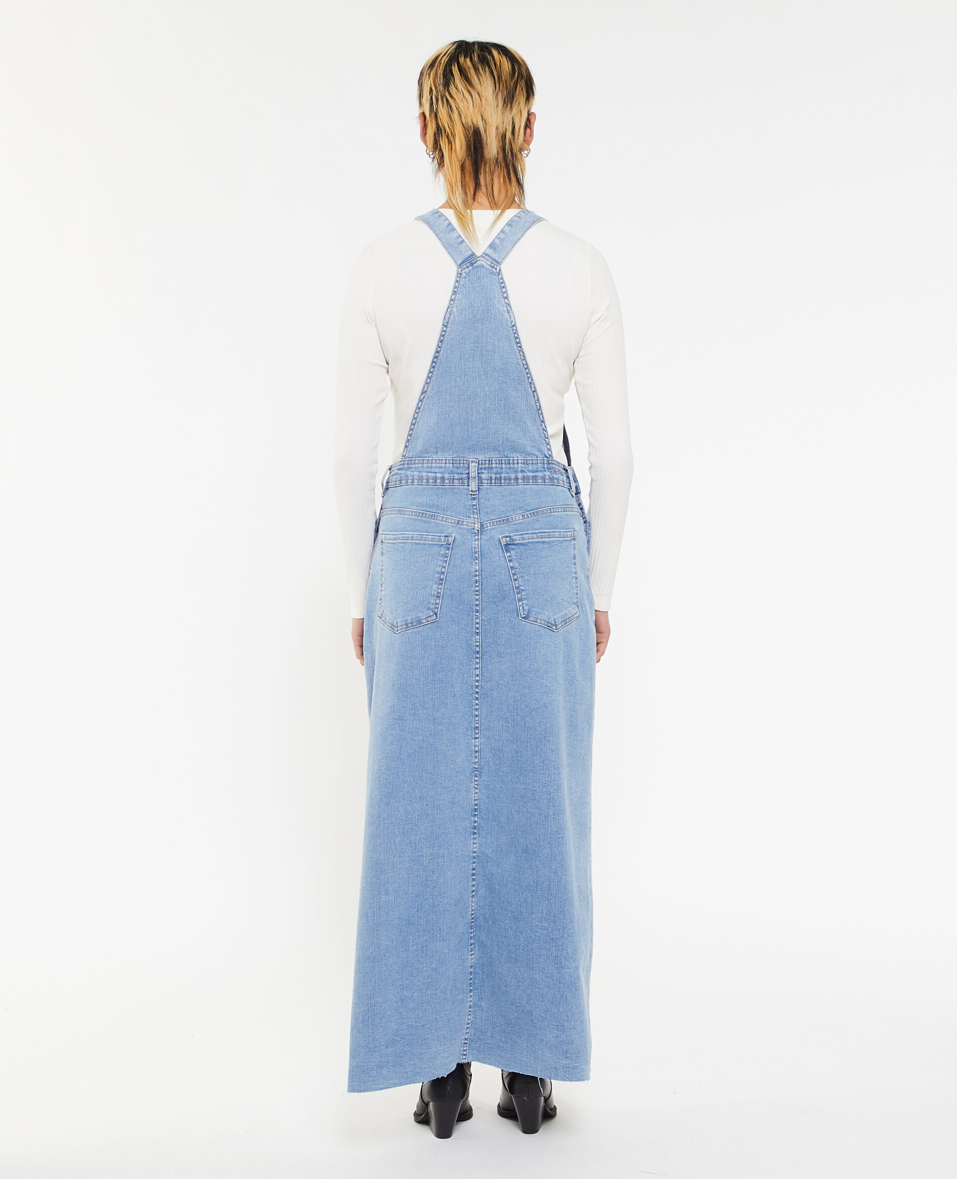 Robe salopette en jean - Bleu