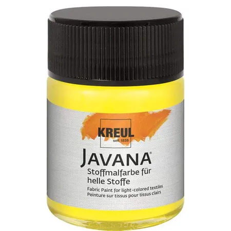 KREUL Javana Stoffmalfarbe für helle Stoffe Citron 50 ml