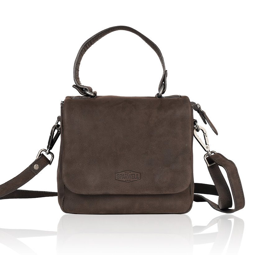 Sparwell Arago Allen Satchel Bag Dark Brown