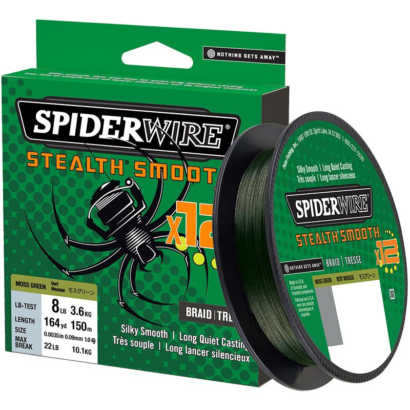 Tresse Spiderwire Stealth Smooth 12 Braid - 2000M - Moss Green