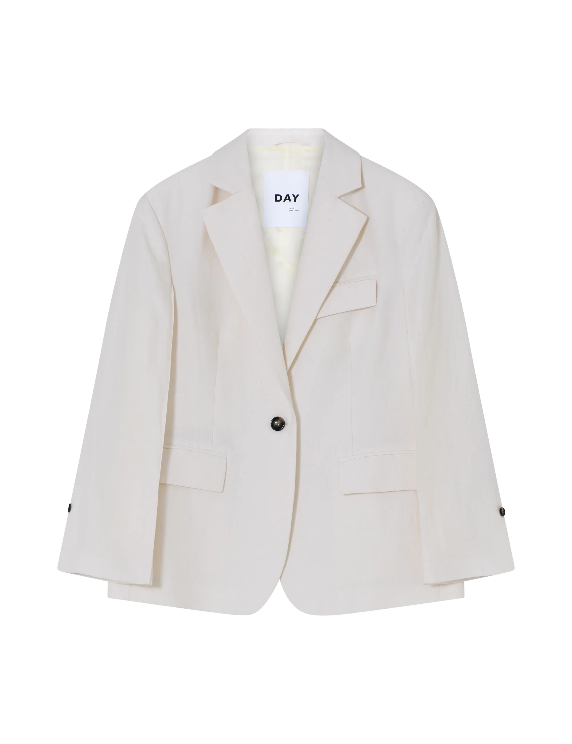 DAY Birger et Mikkelsen  Marcy Solid Linen blazer - Cloud Cream