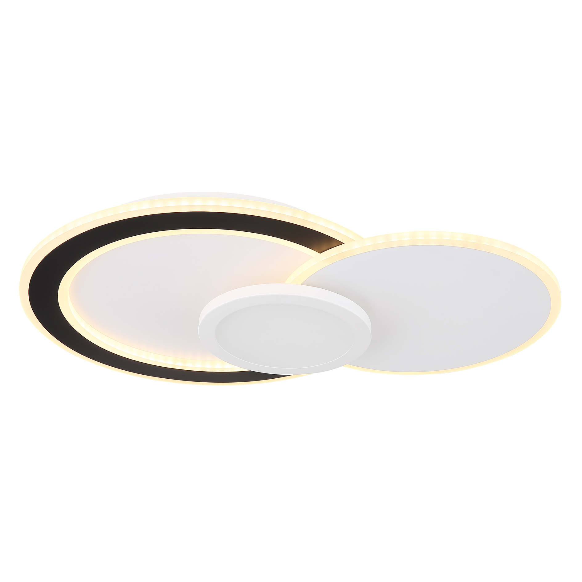 RGB-LED-Deckenleuchte - weiß-schwarz - mit Fernbedienung