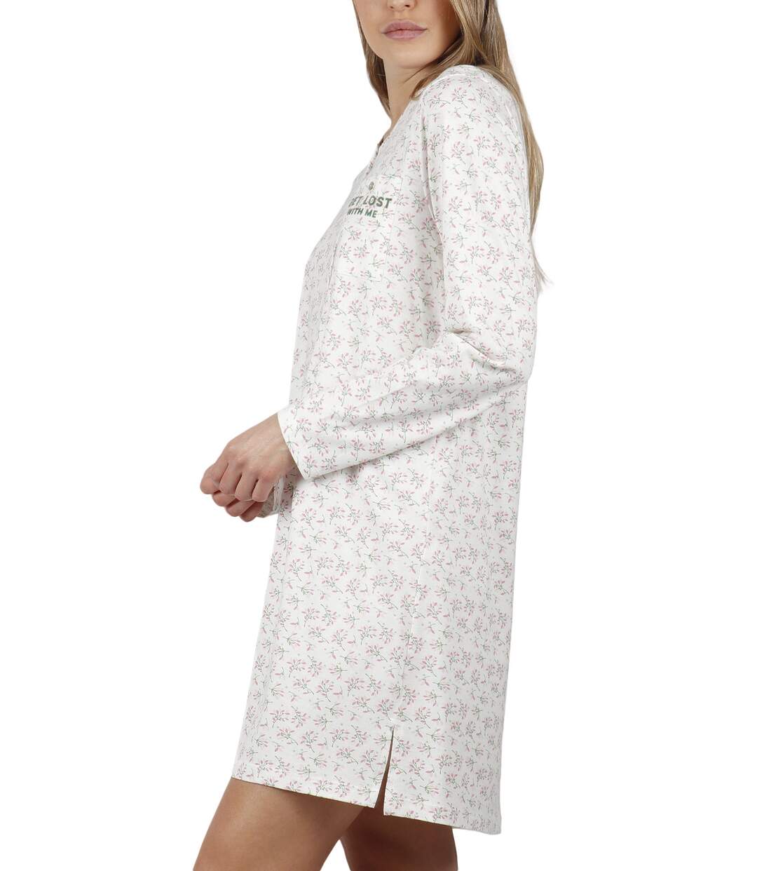 Chemise de nuit manches longues Get Lost Admas